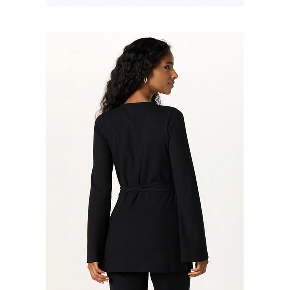 The Drop Black Long Ribbed Tunic Top Size Small NWT - Picture 3 of 5